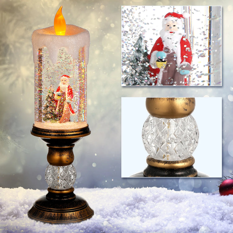 NextiViral™ Christmas LED Candle Lamp – Water-Filled Visual Magic, Music Box Effect, USB Rechargeable
