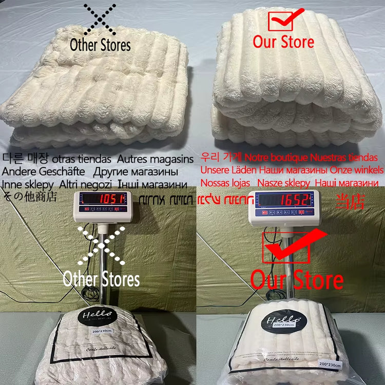 VeluSoft™ Luxe Blanket | Manta de Piel Sintética Tipo Conejo – Cálida, Esponjosa y Premium para Sofá o Cama 🩶❄️