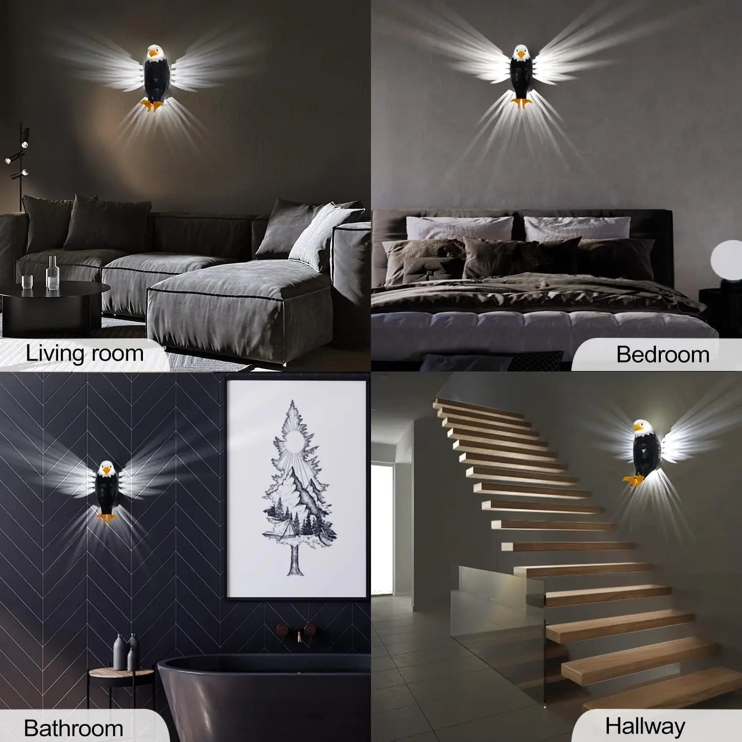 EagleGlow™ LED Wall Lamp | Bald Eagle Decorative Wall Light for Bedroom & Living Spaces