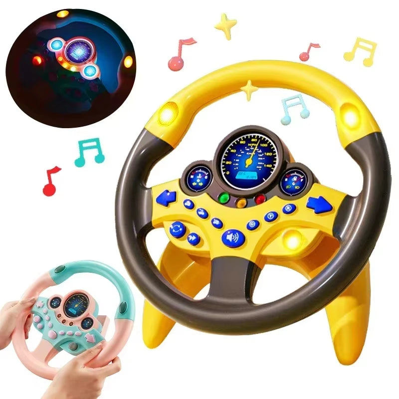 DriveJoy™ Kids Steering Wheel | Volante de Conducción Infantil con Luces y Sonidos Realistas – Juguete Interactivo para Niños 🚗🎶