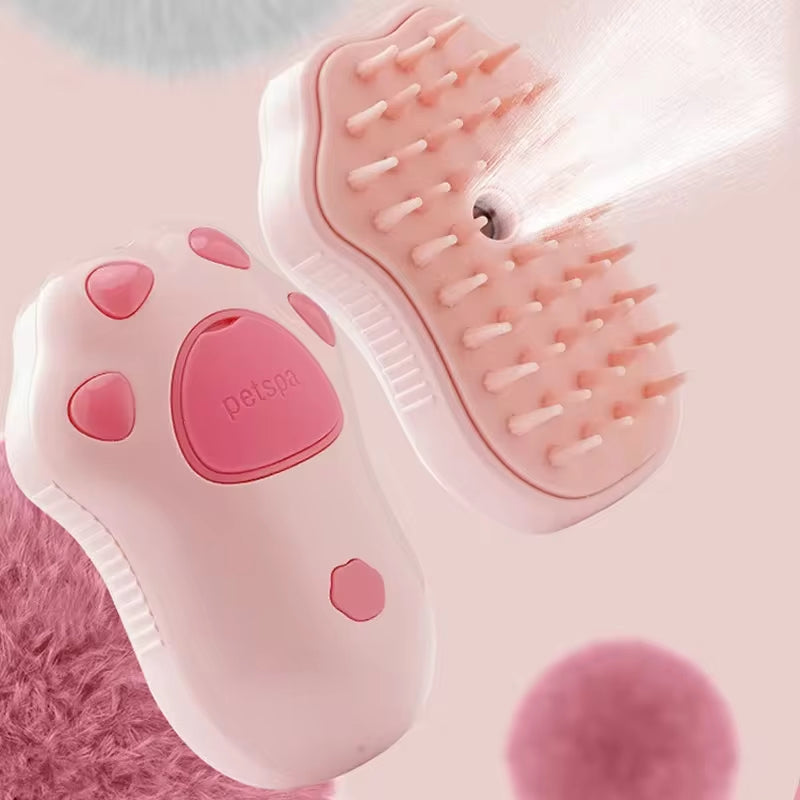 NextViral™ SteamGroom  – 3-in-1 Electric Pet Brush with Steam Cleaning & Massage 💚🐾