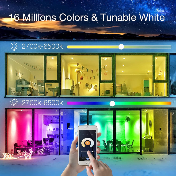 Phopollo Multicolor Smart Bulbs – Alexa/Google Powered
