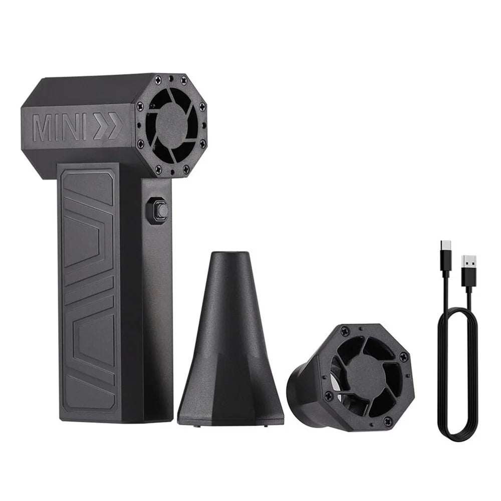 TurboBlow X130 – Soplador Eléctrico de Aire 130000RPM | Mini Ventilador Portátil Recargable con Velocidad Ajustable | Ideal para Limpieza de Coche, Teclado y Electrónicos