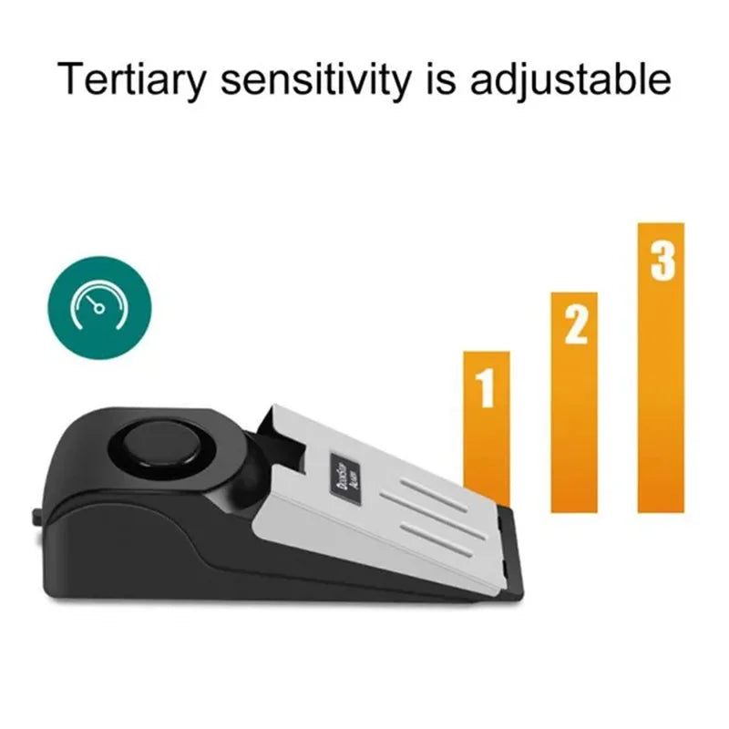 SafeGuard™ 120dB Wireless Door Stop Alarm – Portable Anti-Theft Wedge for Home, Hotel & Travel |