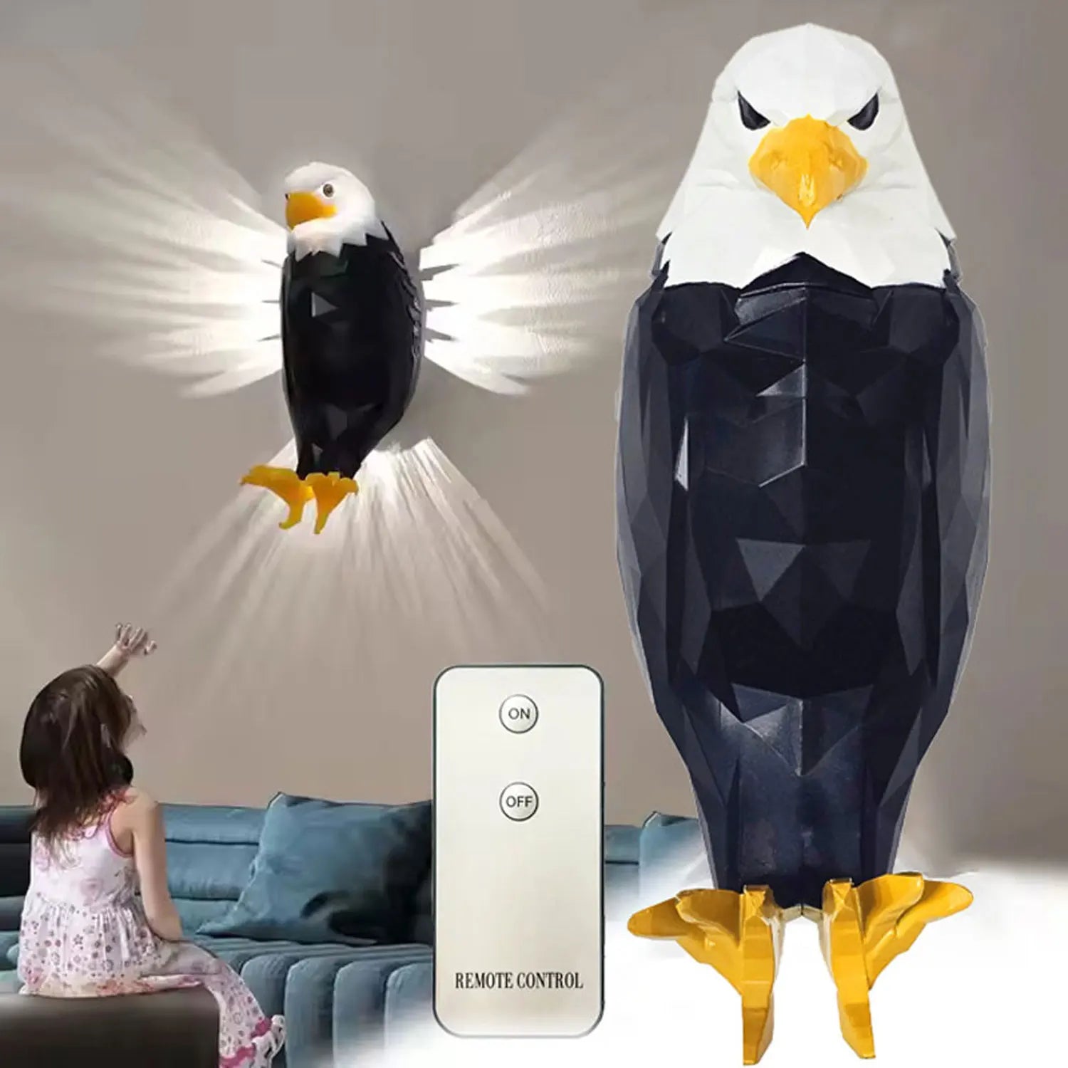 EagleGlow™ LED Wall Lamp | Bald Eagle Decorative Wall Light for Bedroom & Living Spaces