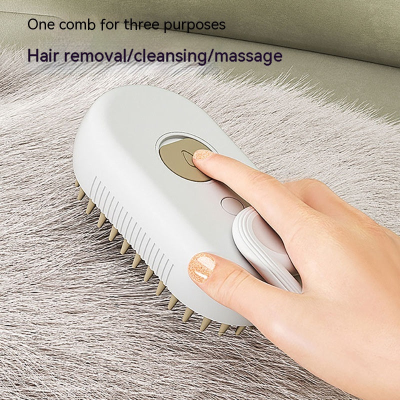 NextViral™ SteamGroom Pro – 3-in-1 Electric Pet Brush with Steam Cleaning & Massage 💚🐾