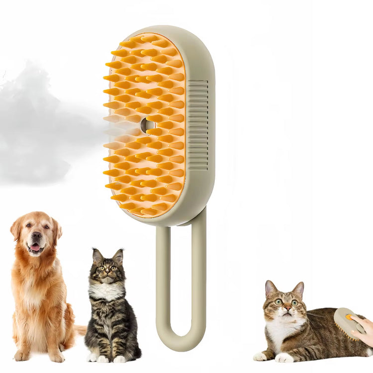 NextViral™ SteamGroom  – 3-in-1 Electric Pet Brush with Steam Cleaning & Massage 💚🐾