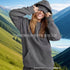 2025 Autumn Winter Solid-Color Hoodie Tops New Built-In Eye Mask Hoodie Solid Color Pullover Long-Sleeved Sweatshirt Casual Top