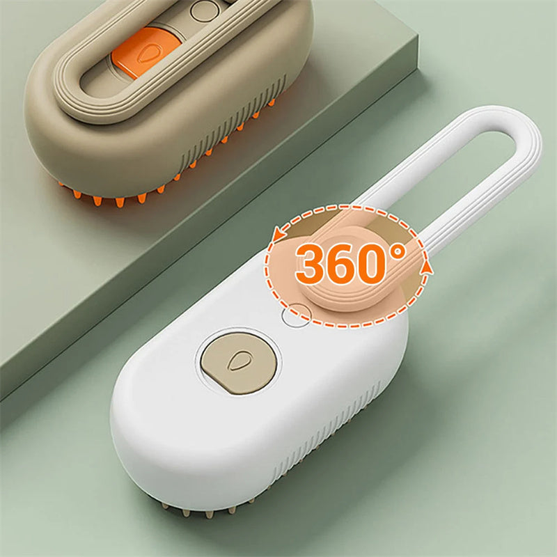 NextViral™ SteamGroom Pro – 3-in-1 Electric Pet Brush with Steam Cleaning & Massage 💚🐾