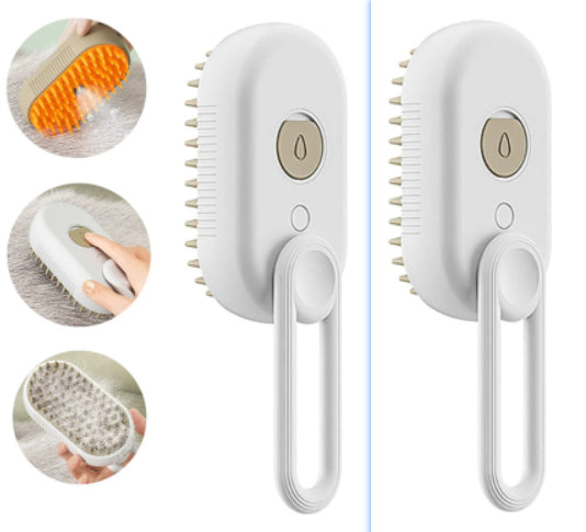 NextViral™ SteamGroom Pro – 3-in-1 Electric Pet Brush with Steam Cleaning & Massage 💚🐾